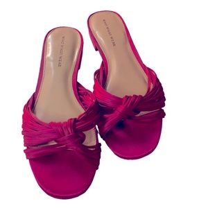 Pink Satin Sandals